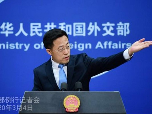 El portavoz del ministerio de Relaciones Exteriores, Zhao Lijian.