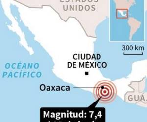 El epicentro se ubicó en la localidad de Crucecita, en el sureño estado de Oaxaca, y el movimiento fue perceptible en varias partes de Ciudad de México. Foto: AFP.