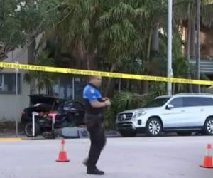 La zona fue totalmente acordonada por los miembros de la policía local.