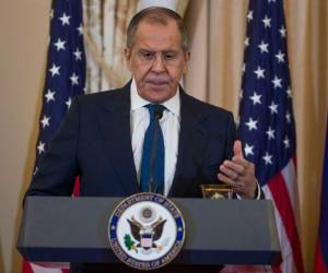 El canciller ruso Sergey Lavrov, desde la Casa Blanca. AP.