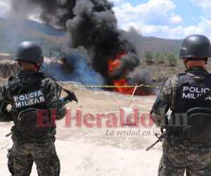 Así se realizó la incineración este jueves.