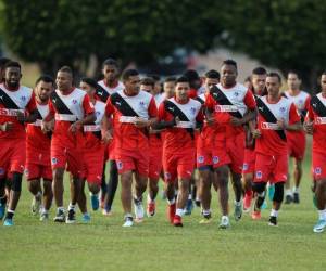 Los merengues del Olimpia realizaron su primera práctica del año este miércoles en Amarateca. Foto: Juan Salgado / El Heraldo.