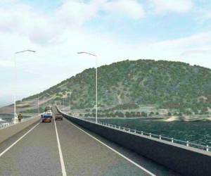 El puente será de dos vías y con una longitud de 2,106 metros.