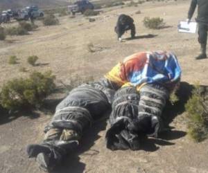 Los cadáveres, todos de sexo masculino, fueron hallados cerca a una ruta del suroeste boliviano 'cubiertos por bolsas negras (de polietileno) y atados con cintas adhesivas', agregó Rommel Graña, jefe regional de la Policía de Oruro.