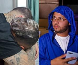 Momento en que Farruko y Fabián Reyes se reencontraban tras la cirugía. Foto. Cortesía @farrukoofficial.