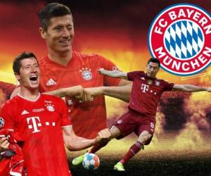 Robert Lewandowski, máximo goleador de la Bundesliga. ILUSTRACIÓN: EL HERALDO/AFP/Canva