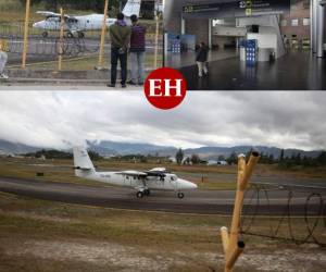 Los 2,012 metros de longitud de la pista de aterrizaje del aeropuerto Toncontín recibieron a la 1:26 p.m. del miércoles el último vuelo internacional, procedente de Dallas, Estados Unidos.Este jueves solo llegaron vuelos nacionales, dejando atrás los días de oro de una de las terminales aéreas más temidas del planeta. Fotos: David Romero | EL HERALDO.