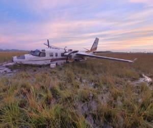 La narcoavioneta aterrizó en una área clandestina.