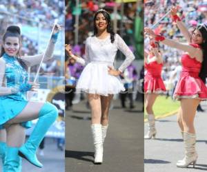 Estas bellas jóvenes deleitaron a los espectadores a lo largo y ancho de los desfiles patrios realizados en la capital hondureña en conmemoración del 195 aniversario de independencia.