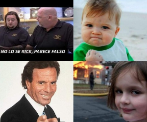 Los memes se han convertido en algo popular para expresar, compartir y reír en nuestras redes sociales y desde hace unos años, algunos memes se han vuelto básicos para algunos usuarios del mundo cibernético.Es por lo anterior que te mostramos los memes más famosos e icónicos, al menos hasta el momento...