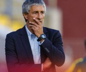 El técnico del Barcelona, Quique Setién.