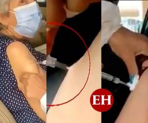 Los actos quedaron grabados en videos de los familiares de los adultos mayores que fueron 'vacunados'.