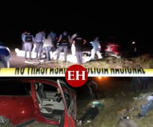 La masacre registrada en la carretera de Santa Rita a El Negrito, Yoro, dejó cuatro víctimas.