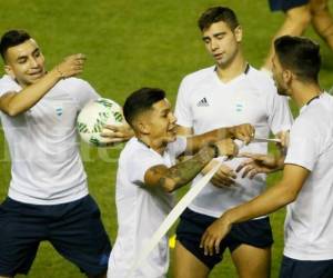 Argentina se entrenó esta tarde con presión para enfrentar este miércoles a la H 23, fotos: Juan Salgado.