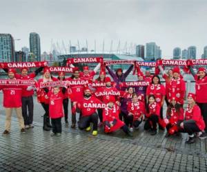 Los canadienses salieron a las calles para crear ambiente. Foto: Canada Soccer.