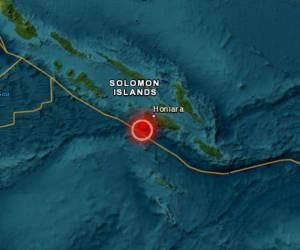 El temblor se sintió en varias partes de Islas Salomón, principalmente en Honiara.