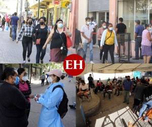 La pandemia del coronavirus no da tregua en Honduras y en las últimas semanas se ha visto un aumento significativo de casos, además de muertes por esta enfermedad. Fotos: Efraín Salgado/David Romero/EL HERALDO.