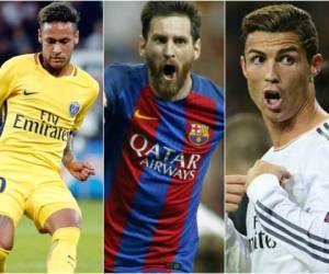 Neymar Jr., Leo Messi y Cristiano Ronaldo entre los candidatos al premio 'The Best' de la FIFA. (AFP)