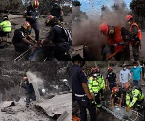 Instituciones de primera respuesta del Sistema de la Coordinadora Nacional para la Reducción de Desastres (Conred) continúan la búsqueda y rescate en la zona de impacto tras la erupción del volcán de Fuego en Guatemala.