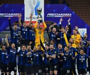 Inter conquistó la Supercopa de Italia ante Juventus en el último suspiro. Foto: AFP