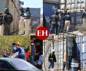 La Fiscalía Especial para la Transparencia y Combate a la Corrupción (FEETCCOP) junto a la Agencia Técnica de Investigación Criminal (ATIC) realizaron una inspección este jueves de los 200 contenedores adquiridos por la Secretaría de la Presidencia, que dirigía Ebal Díaz, para los damnificados por Eta y Iota. Fotos: David Romero | EL HERALDO