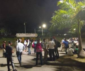 Imagen de un grupo de hondureños que formó parte de una de las caravana que salió de Honduras en 2021.