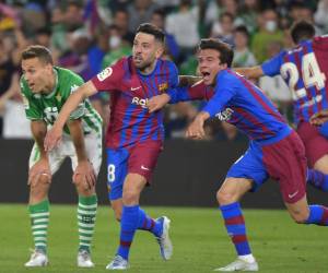 Jordi Alba marcó sobre la hora el tanto que le dio el pase a la Champions al Barcelona.