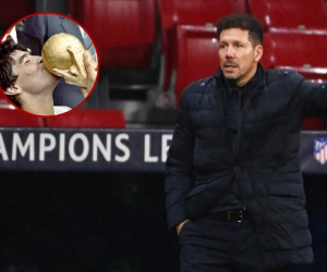 El técnico rojiblanco coincidió en la temporada 1992-1993 con Maradona en el Sevilla. Foto: AFP.