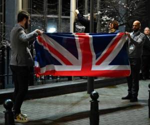 El Reino Unido sale este viernes, una hora antes de medianoche, de la Unión Europea. Foto AFP