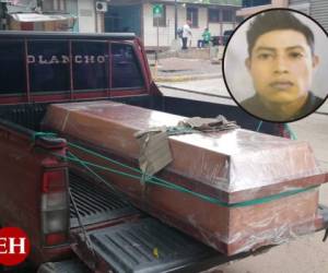 Los restos del joven, cuyo cuerpo fue encontrado el domingo en un crematorio, fue entregado este miércoles a sus familiares. Foto: Estalin Irías/El Heraldo.