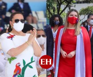 Ana García de Hernández y Claudia Dobles Camargo lucieron hermosas en las fiestas del Bicentenario centroamericano. Foto: Johny Magallanes | EL HERALDO | Cortesía Twitter.