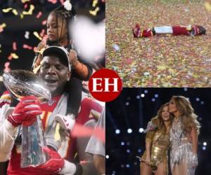 Lágrimas de felicidad, baile y euforia colectiva inundaron el domingo el estadio Hard Rock de Miami en el partido del Super Bowl. Fotos: AFP/AP