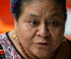 Menchú dijo que si ella pudiera, con su voto diría que no al político y magnate estadounidense. Foto: AP