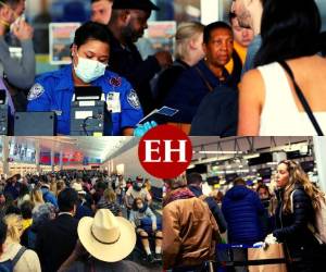 Los cansados viajeros que llegaban a sus países en medio de las restricciones impuestas por el brote de coronavirus encontraron aeropuertos abarrotados y largas esperas para pasar controles médicos obligatorios. FOTOS: ap