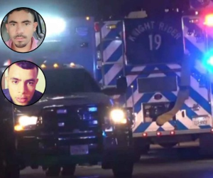 Los seis hondureños murieron al chocar contra un árbol en Dallas, Texas, Estados Unidos. Las autoridades dijeron que iban a exceso de velocidad; el impacto provocó que el vehículo tomara fuego. En la imagen aparece Emanuel Villatoro y Wilson Silva, dos de los seis fallecidos. Foto: EL HERALDO