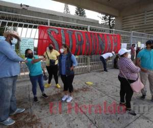 En las últimas semanas, el Sitraunah ha protagonizado manifestaciones para exigir la asignación de presupuesto al Alma Máter. Foto: El Heraldo