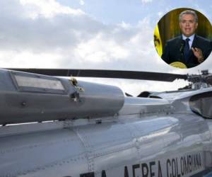 El presidente de Colombia, Iván Duque, sufrió un atentado cuando viajaba a bordo de su helicóptero. Foto: AP/AFP