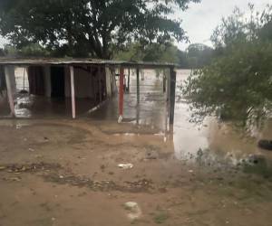 Fuertes lluvia han provocado la crecida del caudal de los ríos y quebradas en La Ceiba.