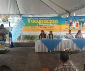 Así se realizó la inauguración de la jornada de vacunación (Foto: Ricardo Sánchez / EL HERALDO)