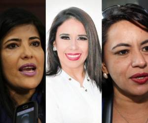 Waleska Zelaya del PN; Issis Romero de Alianza P; Kenia Torres de la DC.