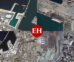 La explosión en el puerto de Beirut causó al menos 135 muertes y heridas a unas 5,000 personas. Los hospitales no daban abasto y uno que resultó dañado debió evacuar a todos los enfermos a un campo cercano. La onda expansiva dañó edificios en kilómetros a la redonda.Estas imágenes aéreas muestran la destrucción. Fotos AFP