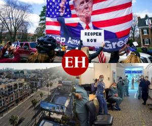 El presidente de Estados Unidos, Donald Trump, quiere poner en marcha el país, golpeado por la pandemia de la COVID-19, pero su plan para reanudar la actividad no establece un cronograma concreto. Fotos AFP
