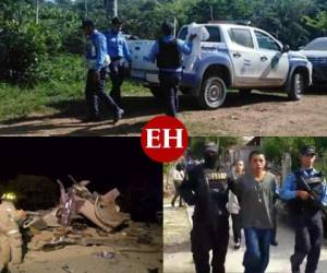 Una masacre, el asesinato de dos dirigentes del Partido Nacional y un accidente de tránsito que dejó seis personas muertas en Comayagua forman parte de los sucesos ocurridos entre la semana del 2 y 9 de febrero en Honduras. Fotos: EL HERALDO.