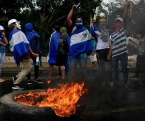Nicaragua lucha por obtener la renuncia de Daniel Ortega. Foto: AFP