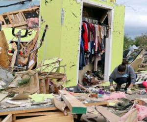 a escena después de las tormentas en Hamilton, Mississippi el 14 de abril del 2019. (AP Photo/Jim Lytle)