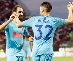 El canterano Borja Garcés anotó el único gol para el Atlético de Madrid ante el Cagliari. Foto: @Atleti en Twitter