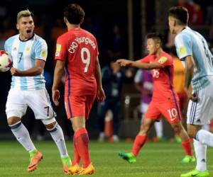 Marcelo Torres celebra el gol de Argentina ante Corea en el Mundial sub-20 de la FIFA (Choi Jin-suck/Newsis via AP)