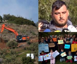 Los equipos de rescate continúan trabajando a contrarreloj para encontrar al niño de dos años que cayó a un pozo de más de 110 metros de profundidad y apenas 25 centímetros de diámetero en Totalán (Málaga) el pasado domingo. Fotos AFP