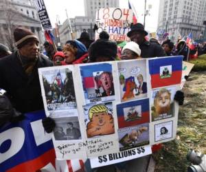 La oposición haitiana salió a las calles a protestar. Foto AFP