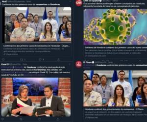 Las autoridades de la Secretaría de Salud confirmaron la madrugada de este miércoles los primeros dos casos de coronavirus en Honduras. Así lo dieron a conocer los medios internacionales. Capturas Twitter.